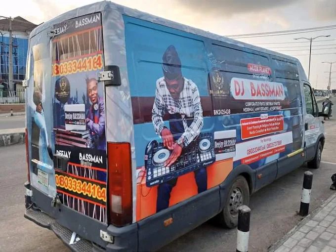 The Deejay Bassman branded event vehicle